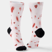 Chaussette Blush Pink Red Hearts (Angulaire)