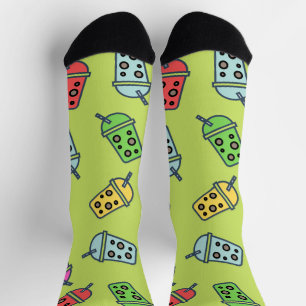 Chaussette Boba Bubble Tea Motif