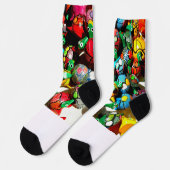 Chaussette Bobble Head Turtle Crew Socks - Colorful (Gauche)