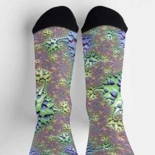 Chaussette Boho Hippie Super brillant coloré arc-en-ciel frac