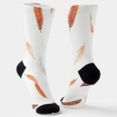 Chaussette Boho Plumes populaires Collection de luxe (Angulaire)