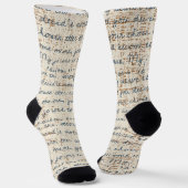 Chaussette Bois rustique magnifique Texte de script sans cout (Angulaire)