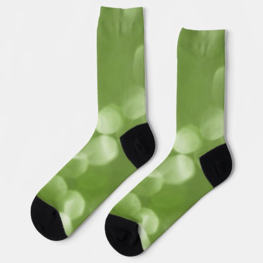 Chaussette Bokeh vert pâle vert pâle Abstrait (Gauche)