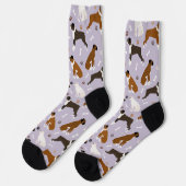 Chaussette Bones et pattes de chien de boxe (Gauche)