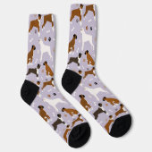 Chaussette Bones et pattes de chien de boxe (Droite)
