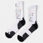 Chaussette BONJOUR VIBRATIONS D'ÉTÉ – Minimal Monoline (Gauche)