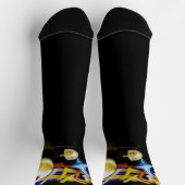 Chaussette Bonne Hanoukka Star de David menorah Dreidel Slipp (Haut)