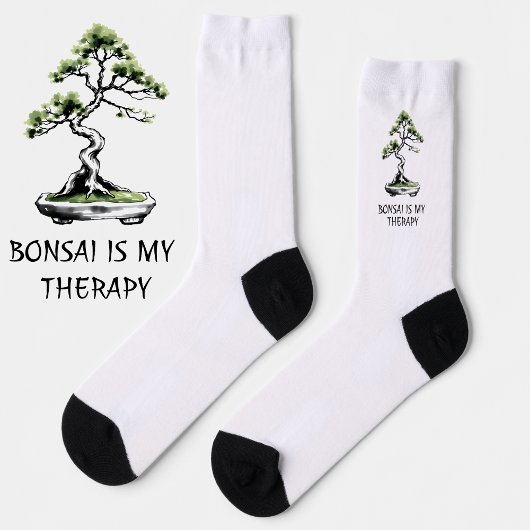 Chaussette Bonsai is My Therapy funny quote for bonsai lovers