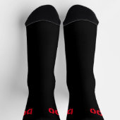 Chaussette Boo rouge typographie sang effrayant éffrayant Hal (Haut)