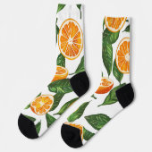 Chaussette Botanical Fruit Orange Citrus Seamless (Gauche)