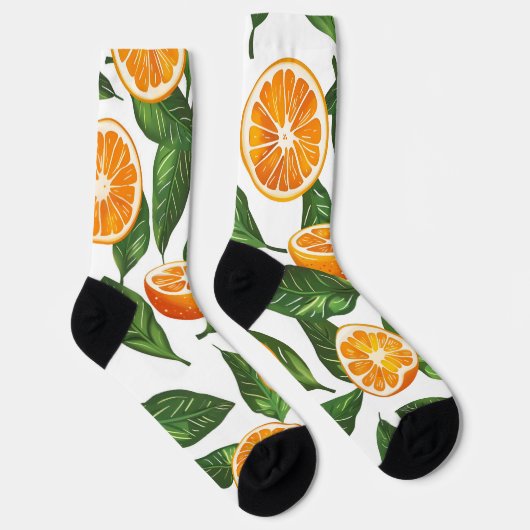 Chaussette Botanical Fruit Orange Citrus Seamless (Droite)