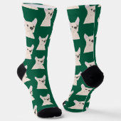 Chaussette Bouledogue Français Blanc rayé (Angulaire)