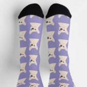 Chaussette Bouledogue français blanc rayé (Haut)