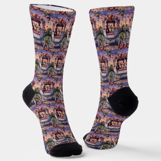Chaussette Bouledogue français Saint-Valentin  (Angulaire)