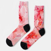 Chaussette Boules de fleurs de cerisier d'aquarelle (Gauche)