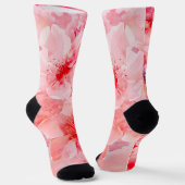 Chaussette Boules de fleurs de cerisier d'aquarelle (Angulaire)