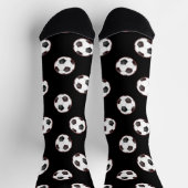 Chaussette Boules de football sur chaussettes noires (Haut)