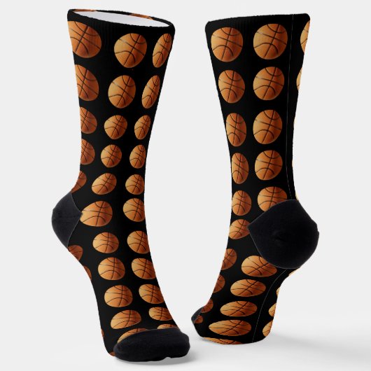 Chaussette Boules De Panier Traditionnelles Oranges Sur Chaus (Angulaire)