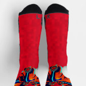 Chaussette Boules de pelouse rouge, Chaussettes d'équipage (Haut)