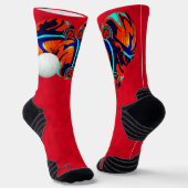 Chaussette Boules de pelouse rouge, Chaussettes d'équipage (Angulaire)