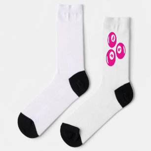 Chaussette Boules roses numéro chanceux 4
