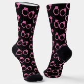 Chaussette Bounty Hunter Fun Pink Handcuffs Imprimer (Angulaire)