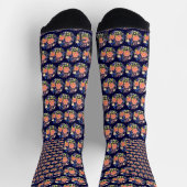 Chaussette Bouquet de fleurs Chaussettes bleu foncé (Haut)