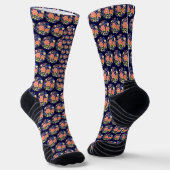 Chaussette Bouquet de fleurs Chaussettes bleu foncé (Angulaire)