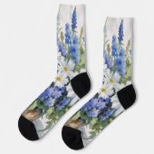 Chaussette Bouquet de fleurs Elégante aquarelle (Gauche)