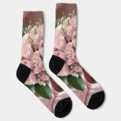 Chaussette Bouquet de Mariage rose doux, (Droite)