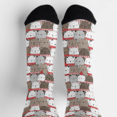 Chaussette Bours blancs de Noël mignons Motif illustré (Haut)