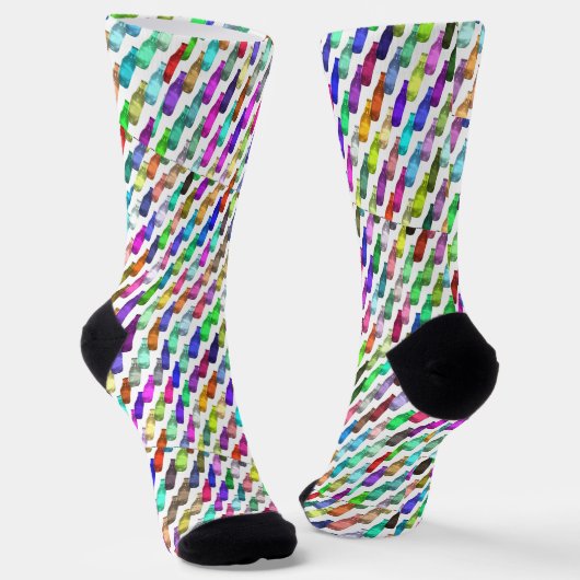 Chaussette Bouteilles de soda multicolores (Angulaire)