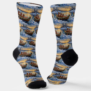 Chaussette Bouvier des Flandres Bateau de Noël Vacances
