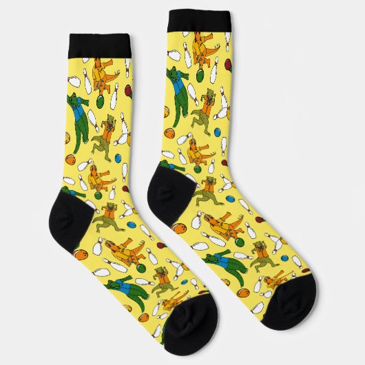 Chaussette Bowling Dinosaures Dessins de bowling (Droite)