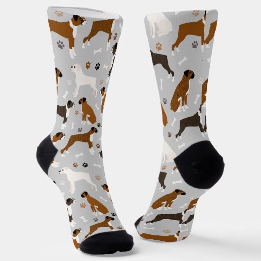 Chaussette Boxer Chien Bones et Paws Chaussettes (Angulaire)