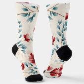 Chaussette Branche florale botanique élégante (Angulaire)