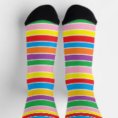 Chaussette Bright Colorful Rainbow Striped (Haut)