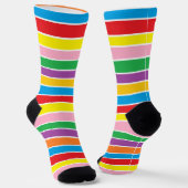 Chaussette Bright Colorful Rainbow Striped (Angulaire)