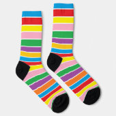 Chaussette Bright Colorful Rainbow Striped (Droite)