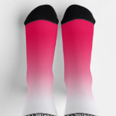 Chaussette Bright été rouge et blanc dégradé ombre (Haut)