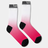 Chaussette Bright été rouge et blanc dégradé ombre (Droite)