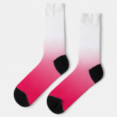 Chaussette Bright été rouge et blanc dégradé ombre (Gauche)