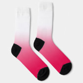Chaussette Bright été rouge et blanc dégradé ombre (Droite)