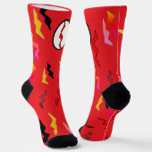 Chaussette Bright Red Lightning Bolt Halloween (Angulaire)