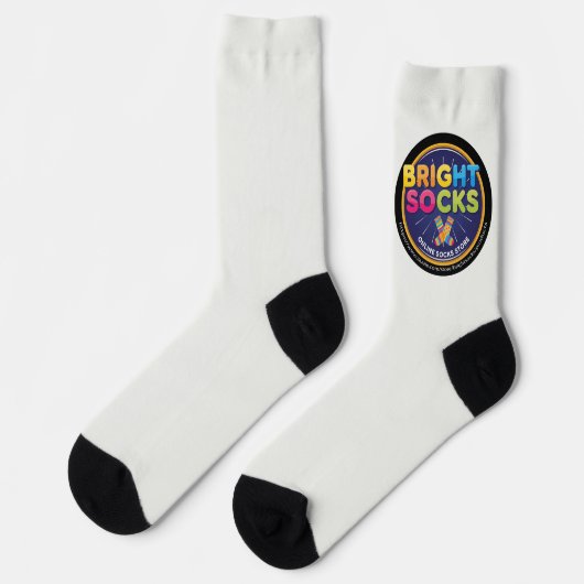 Chaussette Bright Socks Bright White With Logo (Gauche)