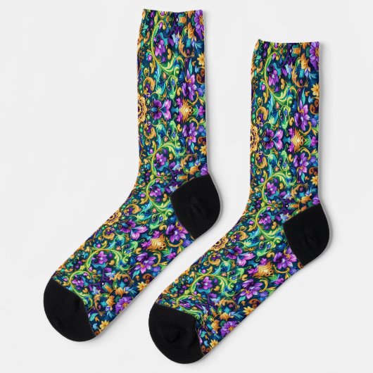 Chaussette Bright Socks Elaborate Seamless Patterns 0039363 (Gauche)
