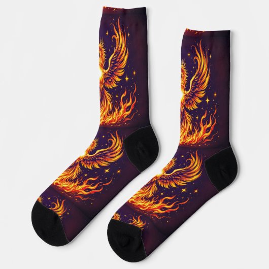 Chaussette Bright Socks Fire Bird Flames 0044017 (Gauche)