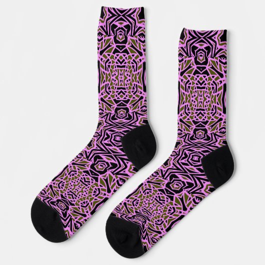 Chaussette Bright Socks Fractal Seamless Patterns 0041977 (Gauche)