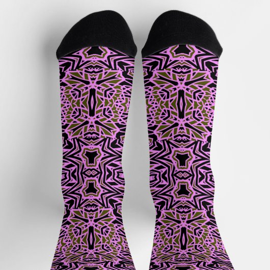 Chaussette Bright Socks Fractal Seamless Patterns 0041977 (Haut)