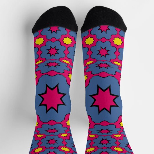 Chaussette Bright Socks Fractal Seamless Patterns 0041979 (Haut)